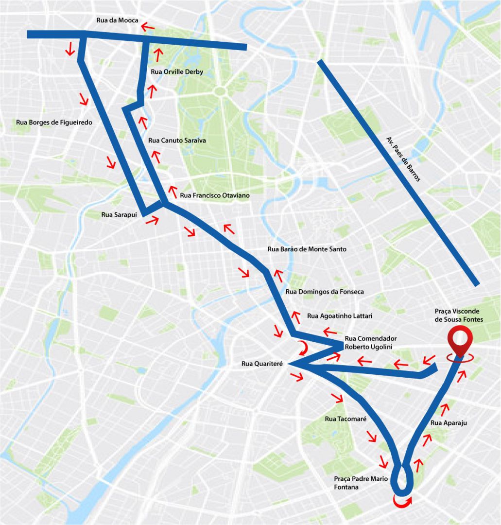 Mapa do percurso